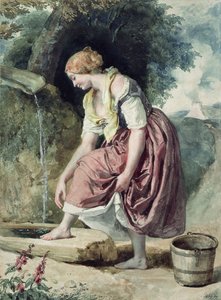 Ragazza a un Condotto da Karoly or Charles Brocky